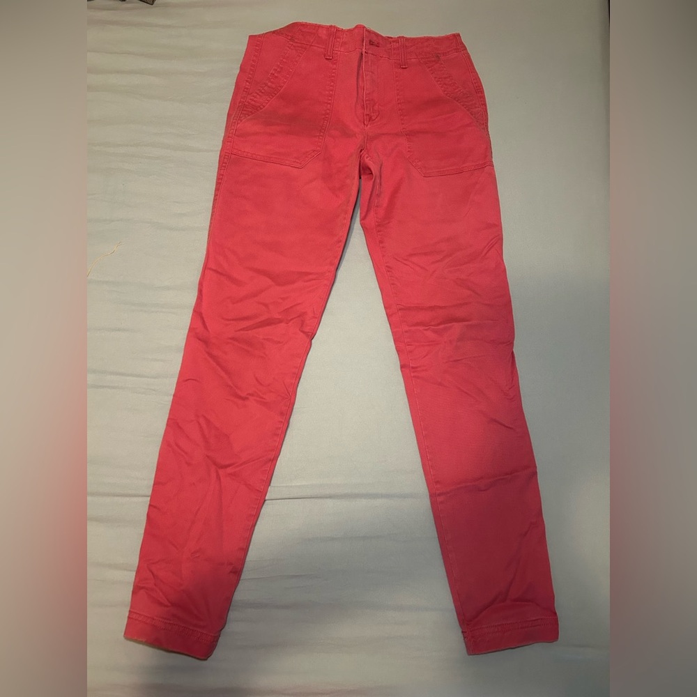 GAP Women's Vibrant Red Skinny Pants